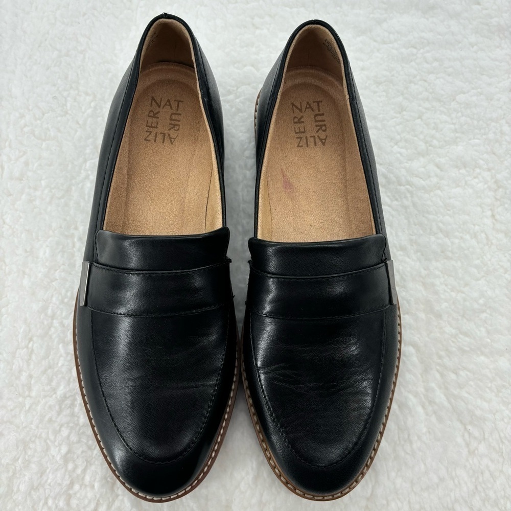 Naturalizer Women's Adiline Loafer 10W in Black Patent Leather -Wide Feet